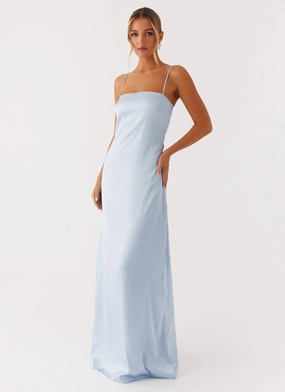 Aster Bloom Maxi Dress - Blue Timeless Vibe