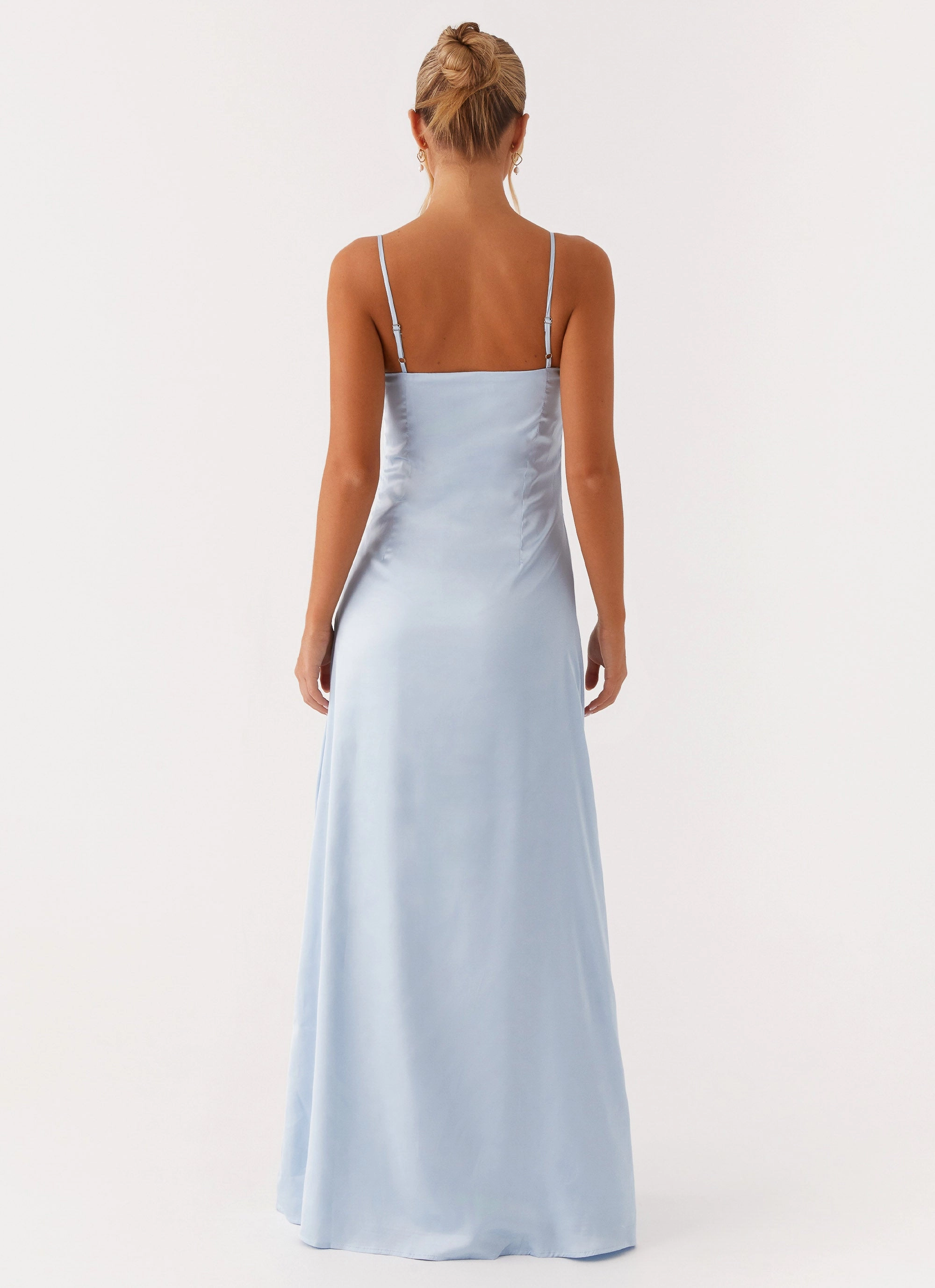 Back-Pocket Natural Layers Aster Bloom Maxi Dress - Blue