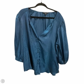 Top Short Sleeve By Zac And Rachel In Blue, Size: 2x Everyday apparel Recycled Polyester