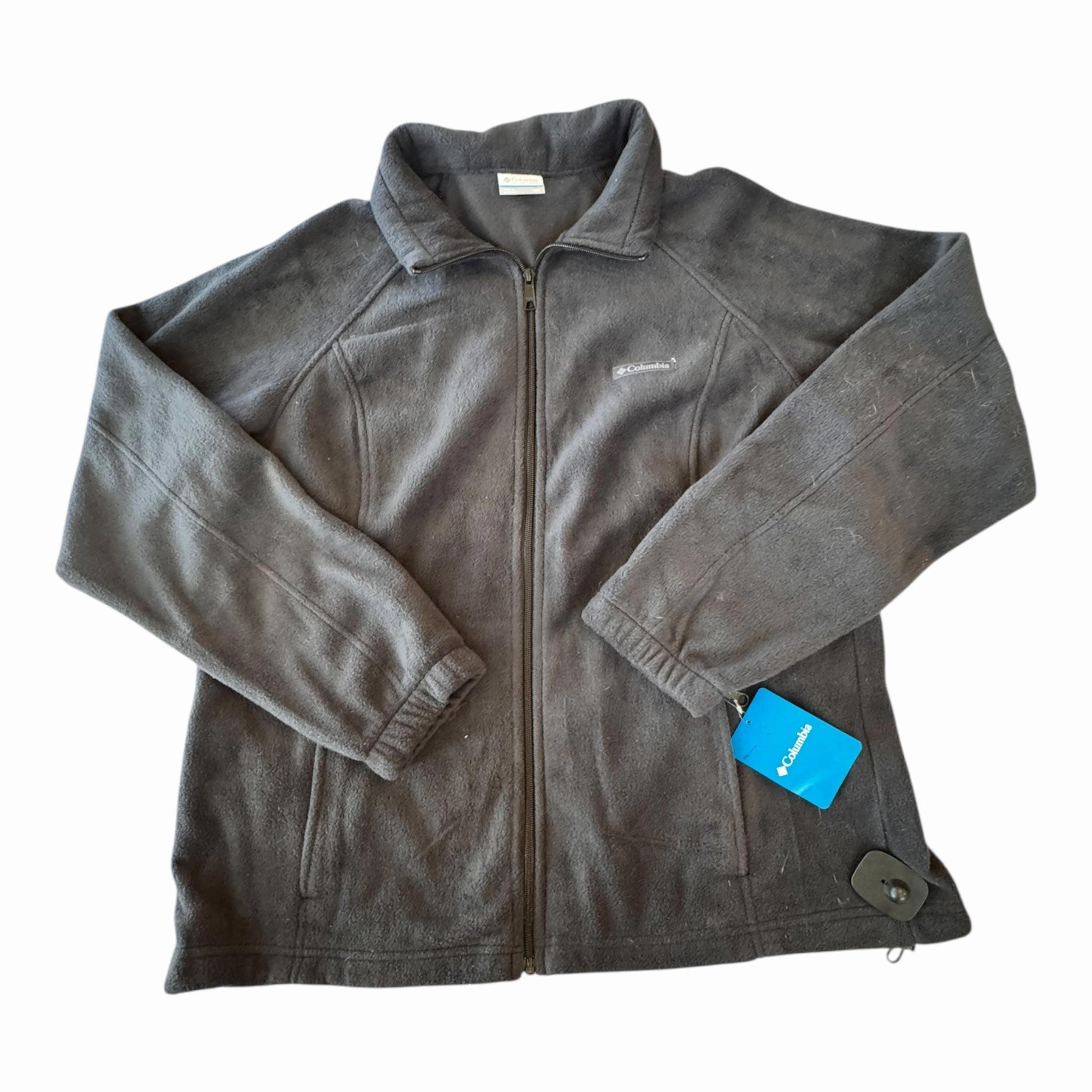 Layering Compatible Cut Athletic Jacket Fleece By Columbia In Grey, Size:Xxl