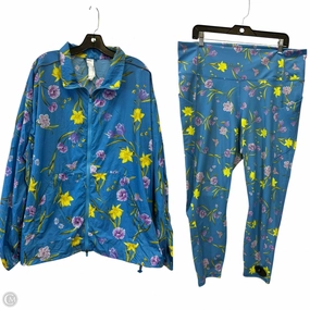 Athletic Pants 2pc By Fabletics In Floral Print, Size: 2x Training Comfort