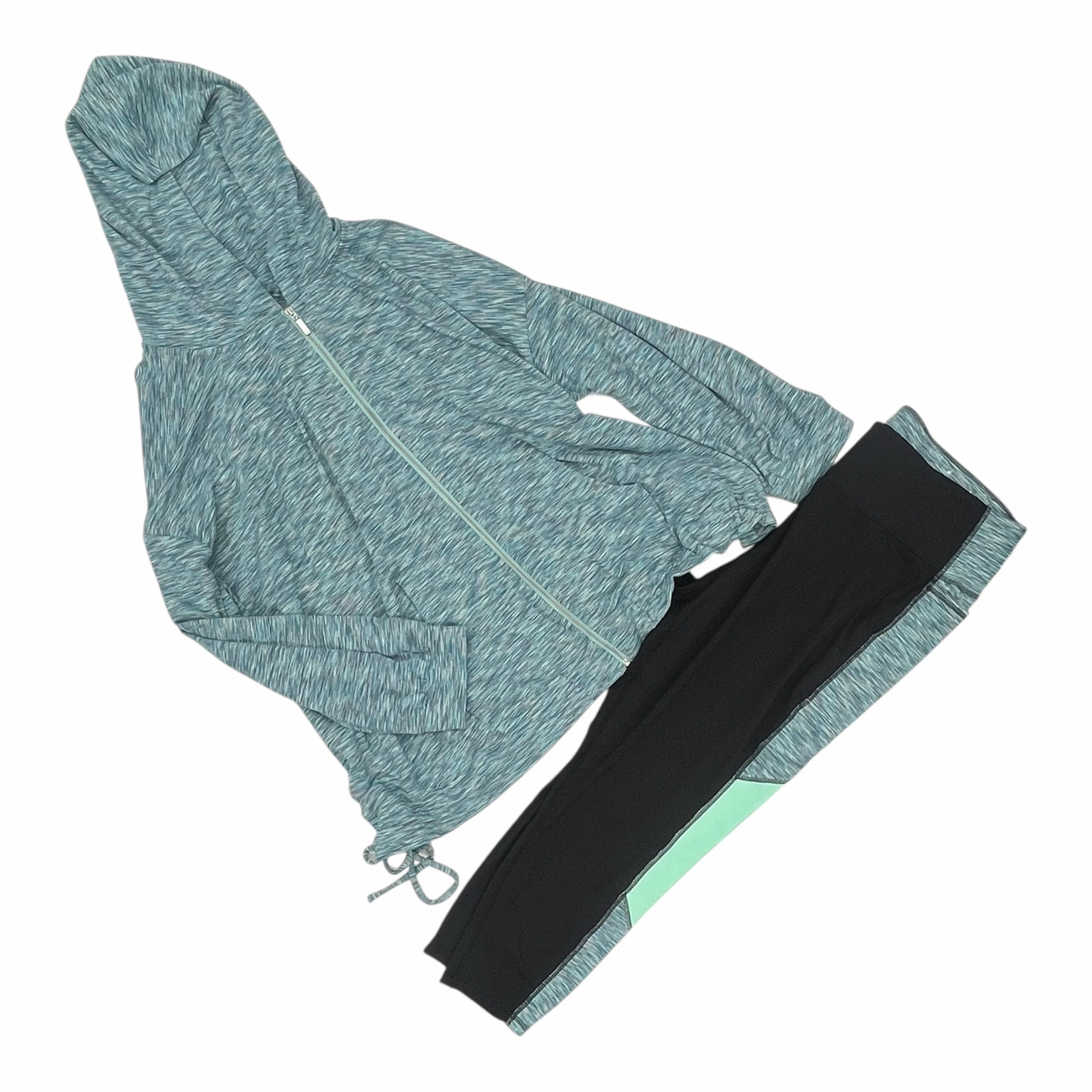 Athletic Pants 2Pc By Livi Active In Black & Blue, Size:3X Clean Finish Essential Fit