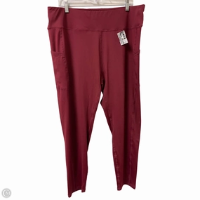 Breathable Lining Athletic Pants By Clothes Mentor In Red, Size: 4x