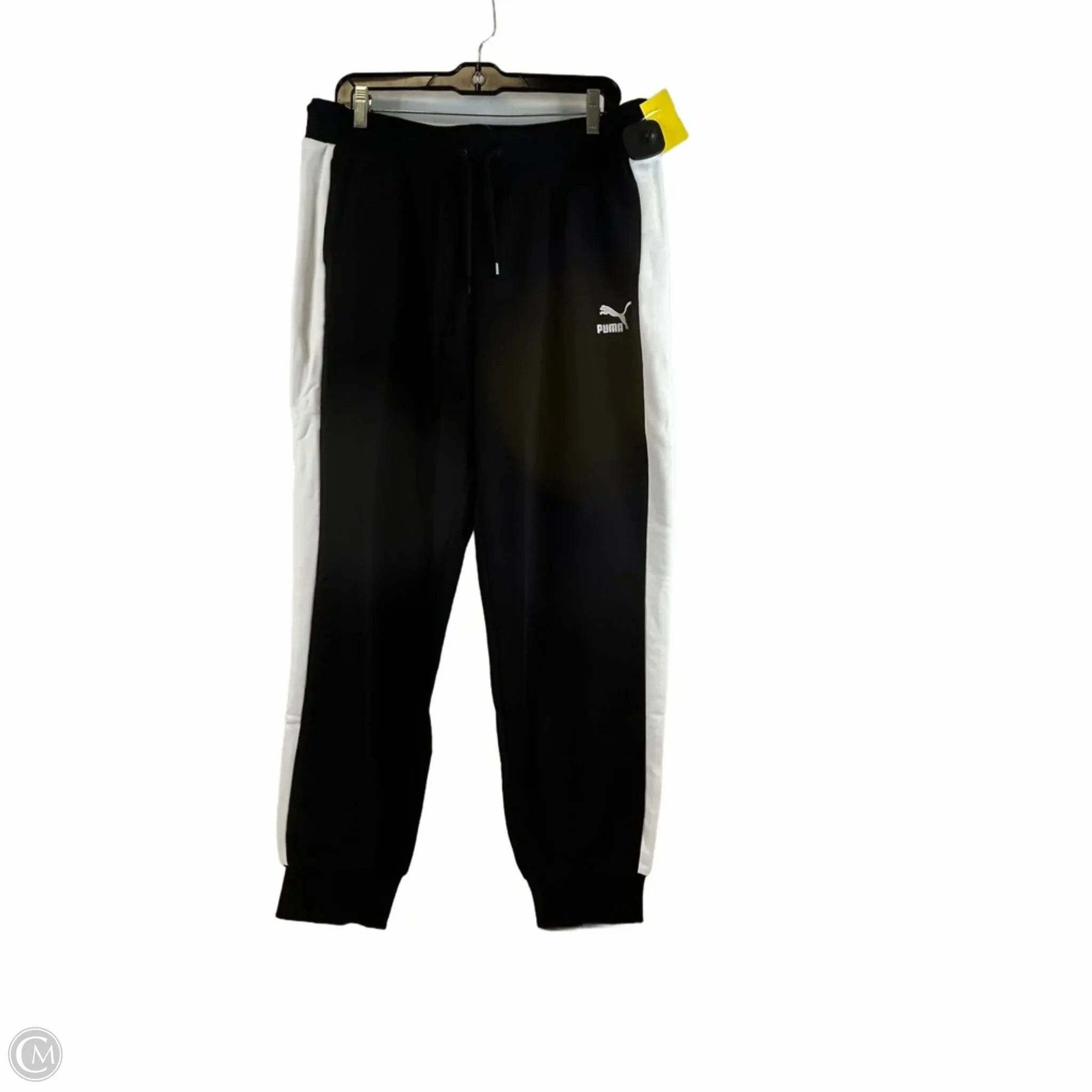 ElasticCuffs Athletic Pants By Puma In Black & White, Size: 1x