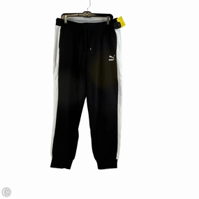 ElasticCuffs Athletic Pants By Puma In Black & White, Size: 1x