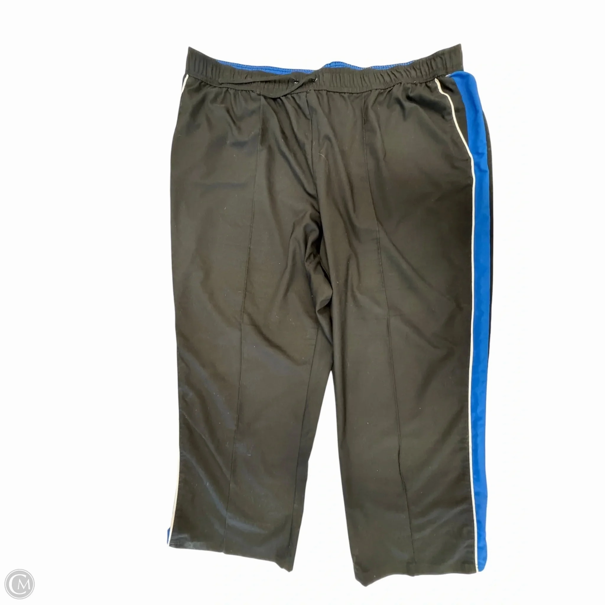 Sporty Vibe Athletic Pants By Sjb Active In Black & Blue, Size: 3x