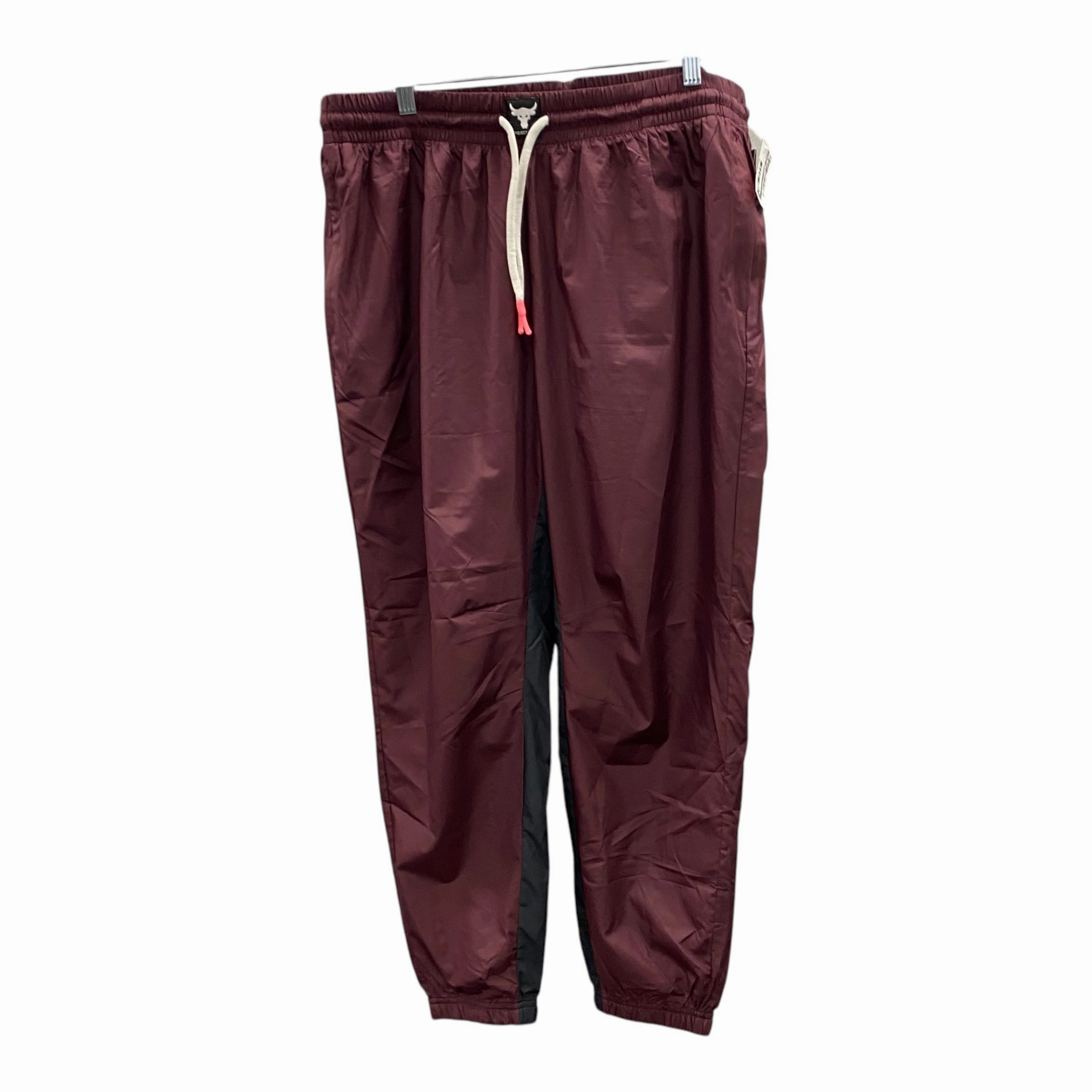 Perfect Fit Reflective accents Athletic Pants By Under Armour In Maroon, Size:Xl