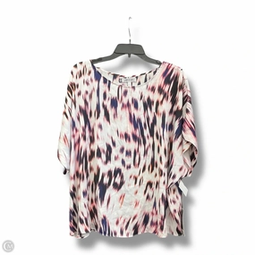 Ethically Sourced Material Stylish Day Wear Top Short Sleeve By Jennifer Lopez In Multi-colored, Size: 1x