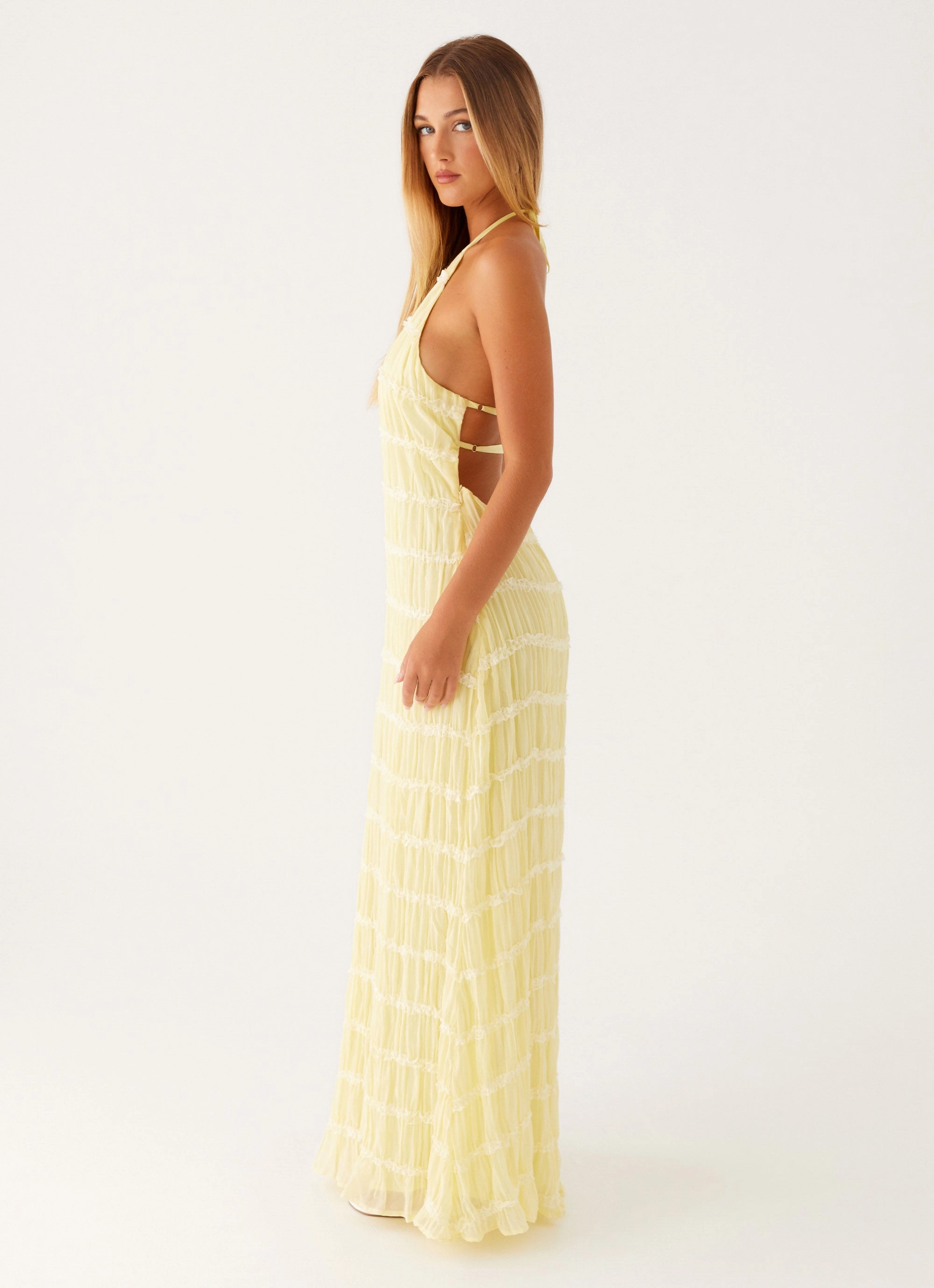 Aullie Maxi Dress - Yellow Vibrant Style Relaxed-fit gown
