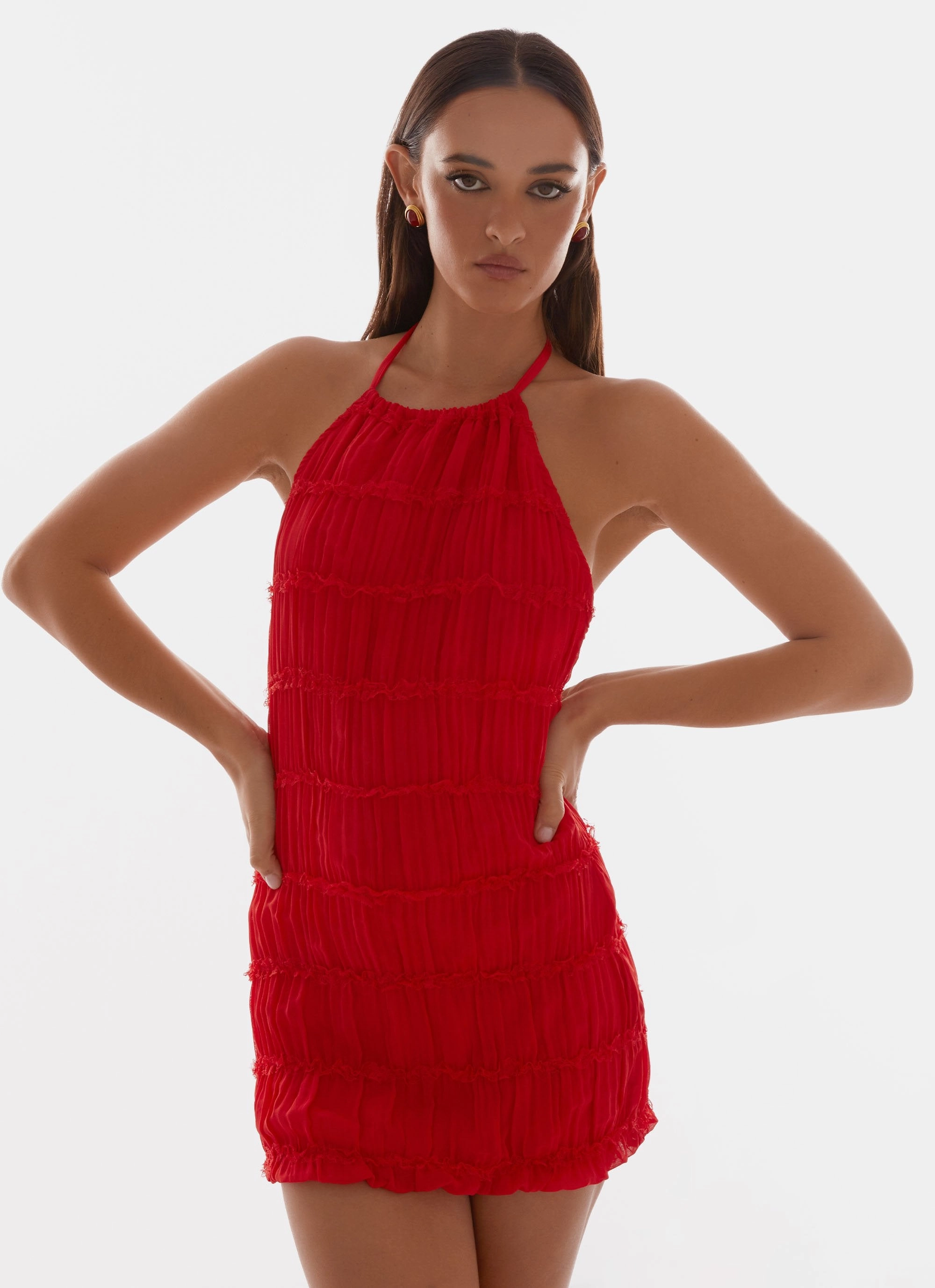 One Piece Look Comfortable casual dress Aullie Mini Dress - Red