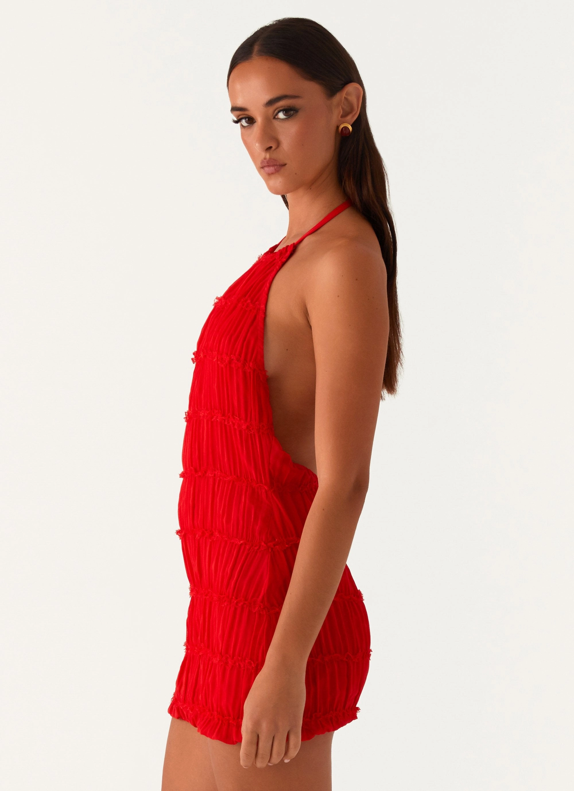 Anti-bacterial Aullie Mini Dress - Red