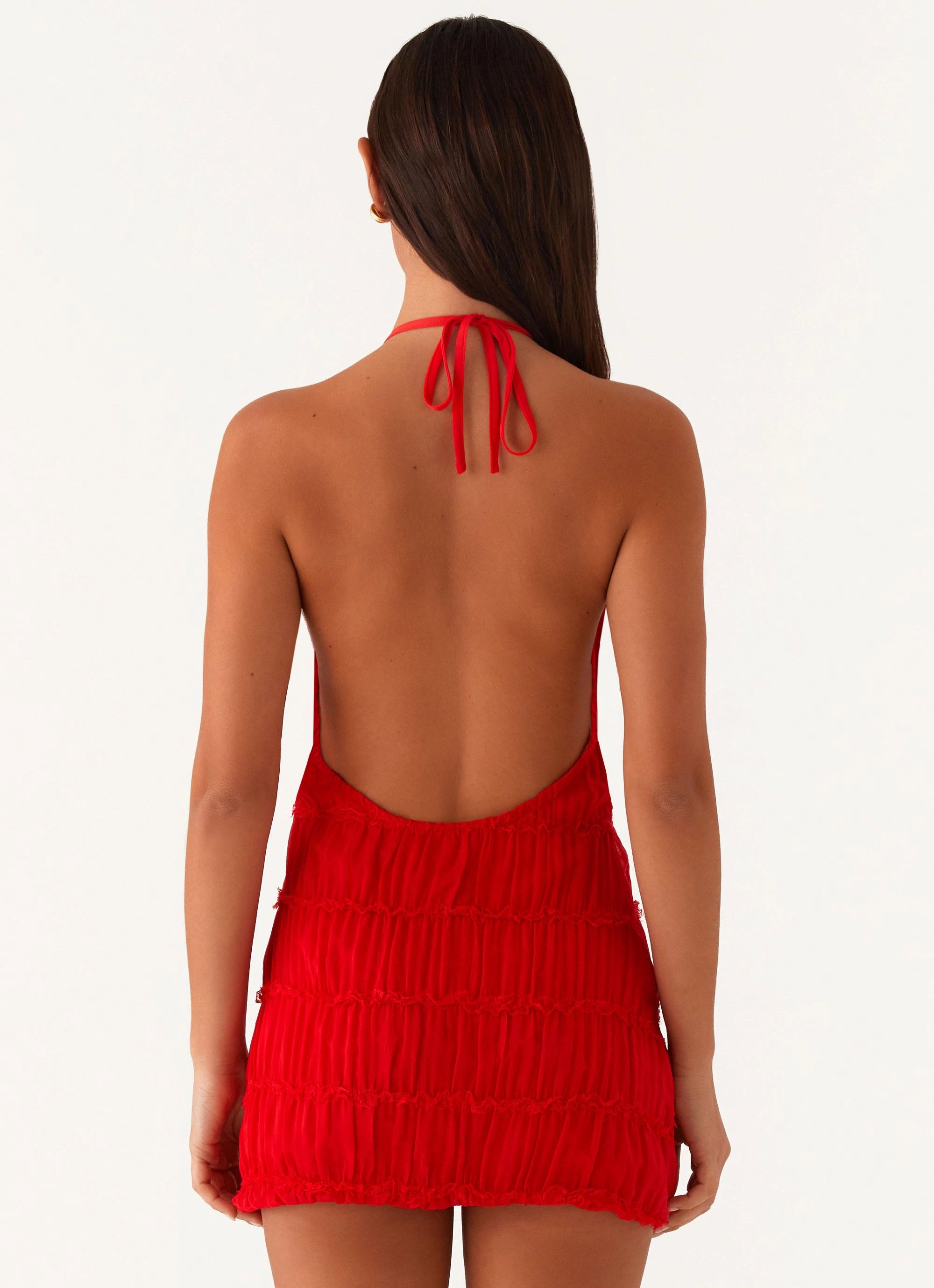 Aullie Mini Dress - Red travel mode Elegant Charm