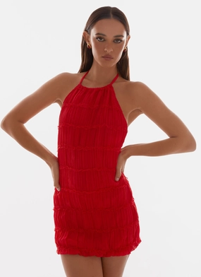 One Piece Look Comfortable casual dress Aullie Mini Dress - Red