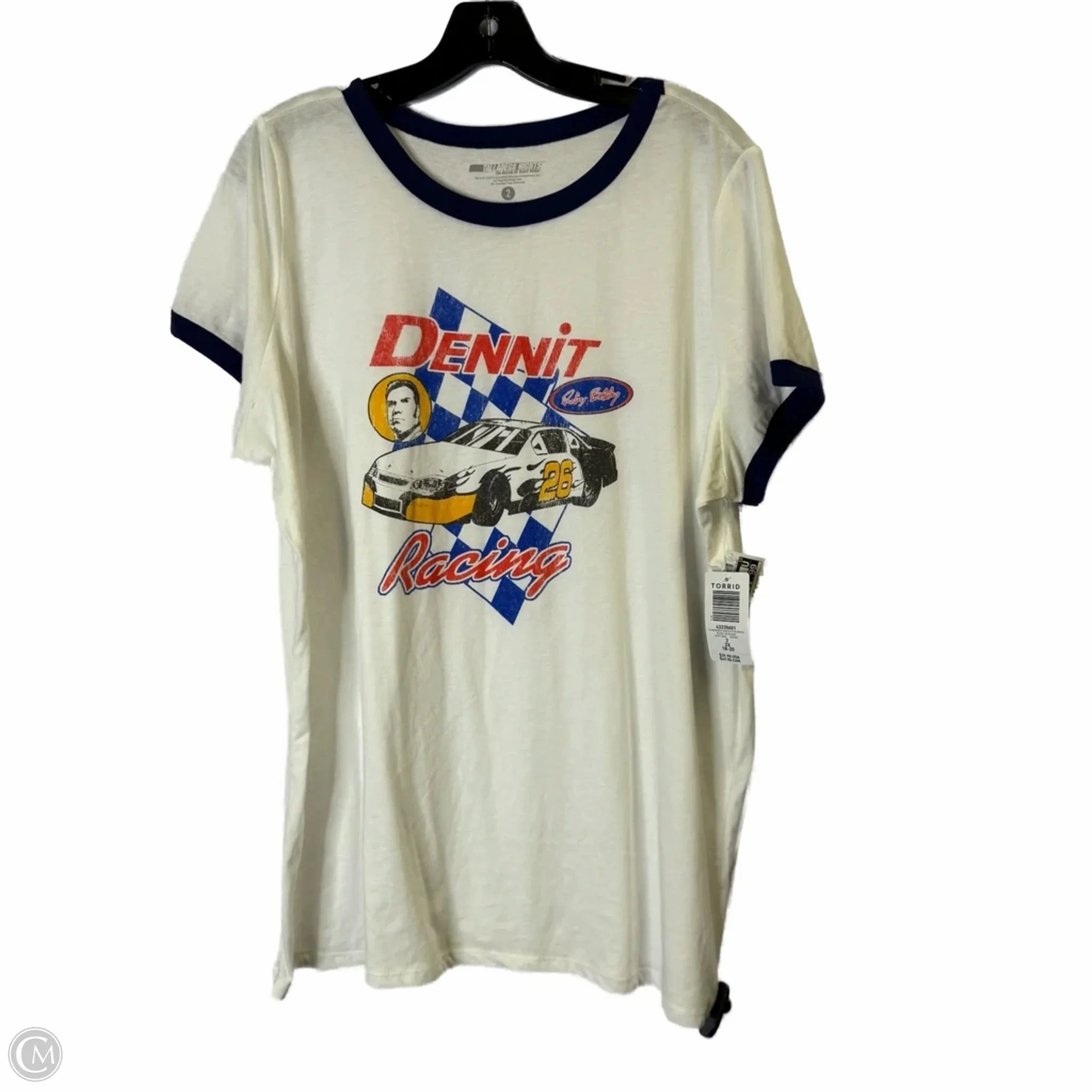 Top Short Sleeve By Torrid In White, Size: 2x Lightweight Layer Chic Style Trend