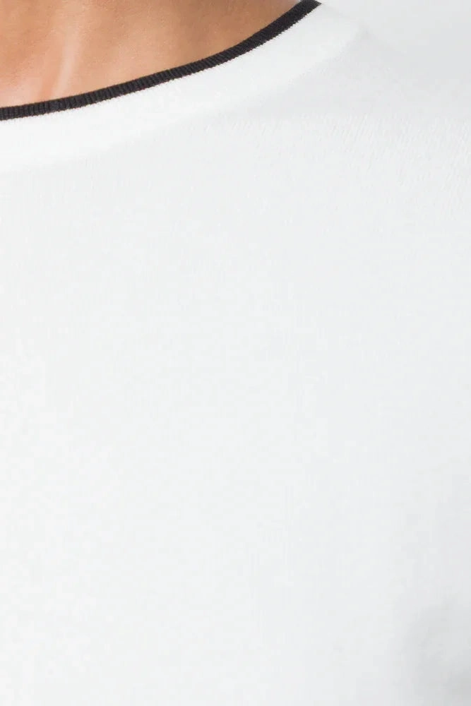 Ballerina Sleeve Crew Neck T-Shirt White Airflow Mesh Insert