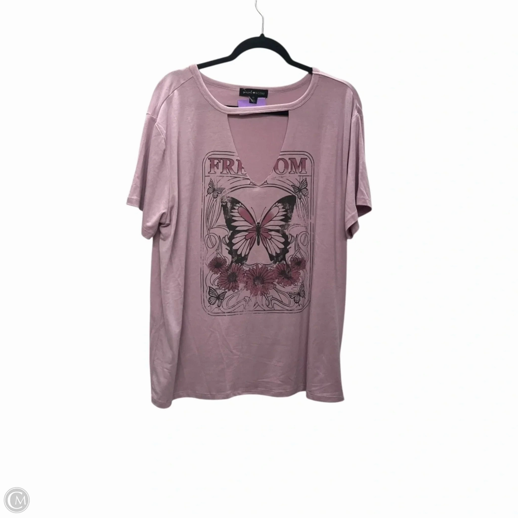 Top Short Sleeve Basic By Social Standard By Sanctuary In Purple, Size: 2x Versatile Wardrobe Piece