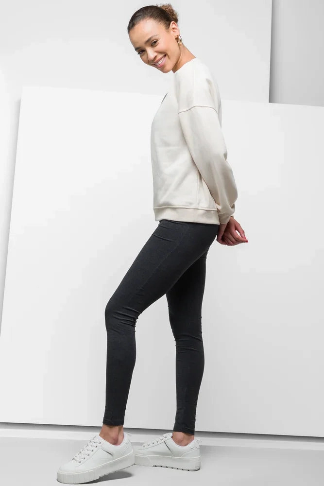 Wide Waist Leggings Dark Grey Perfect Fit Cool Days