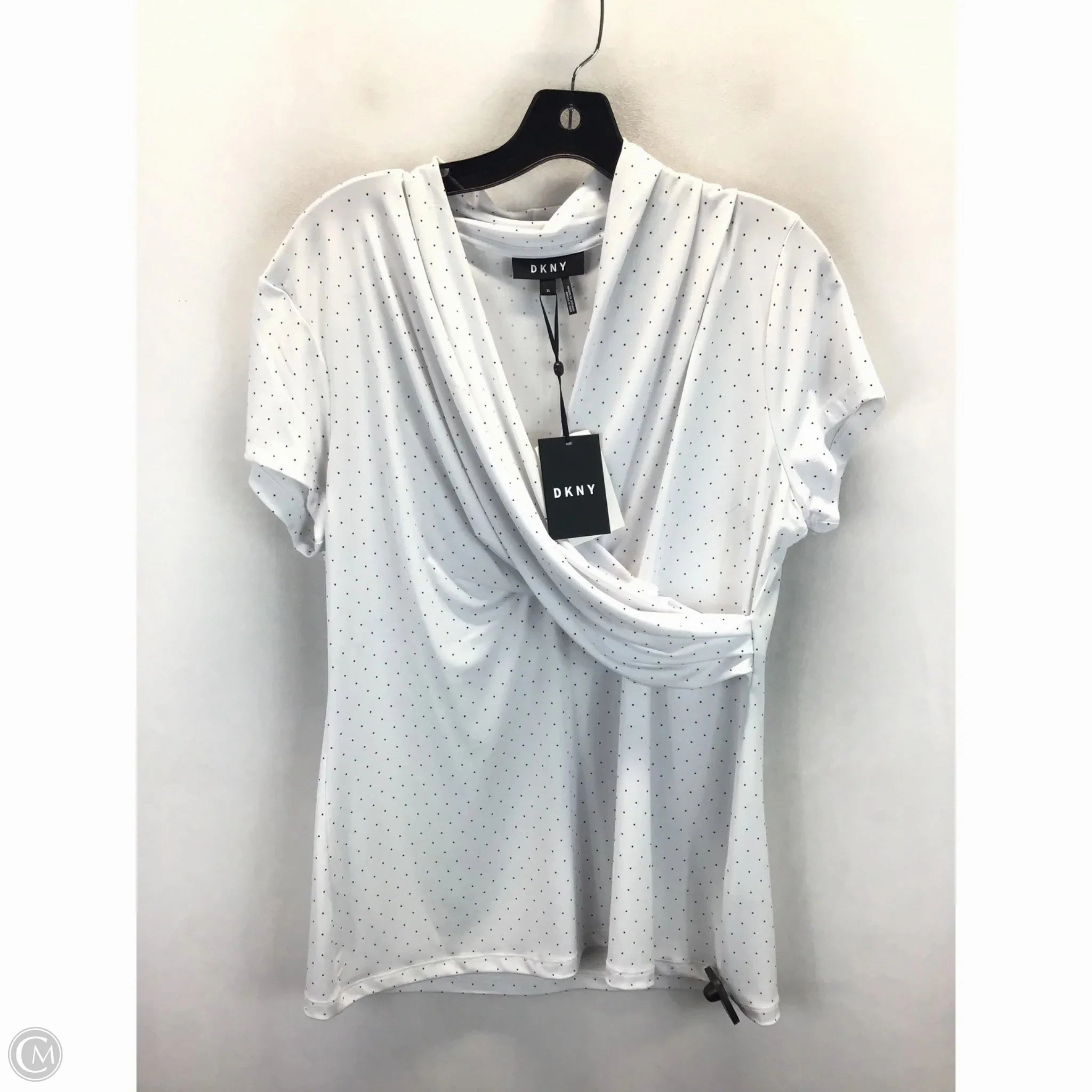 Active Fit Quick Fit Performance Top Short Sleeve By Dkny In Polkadot Pattern, Size: Xl