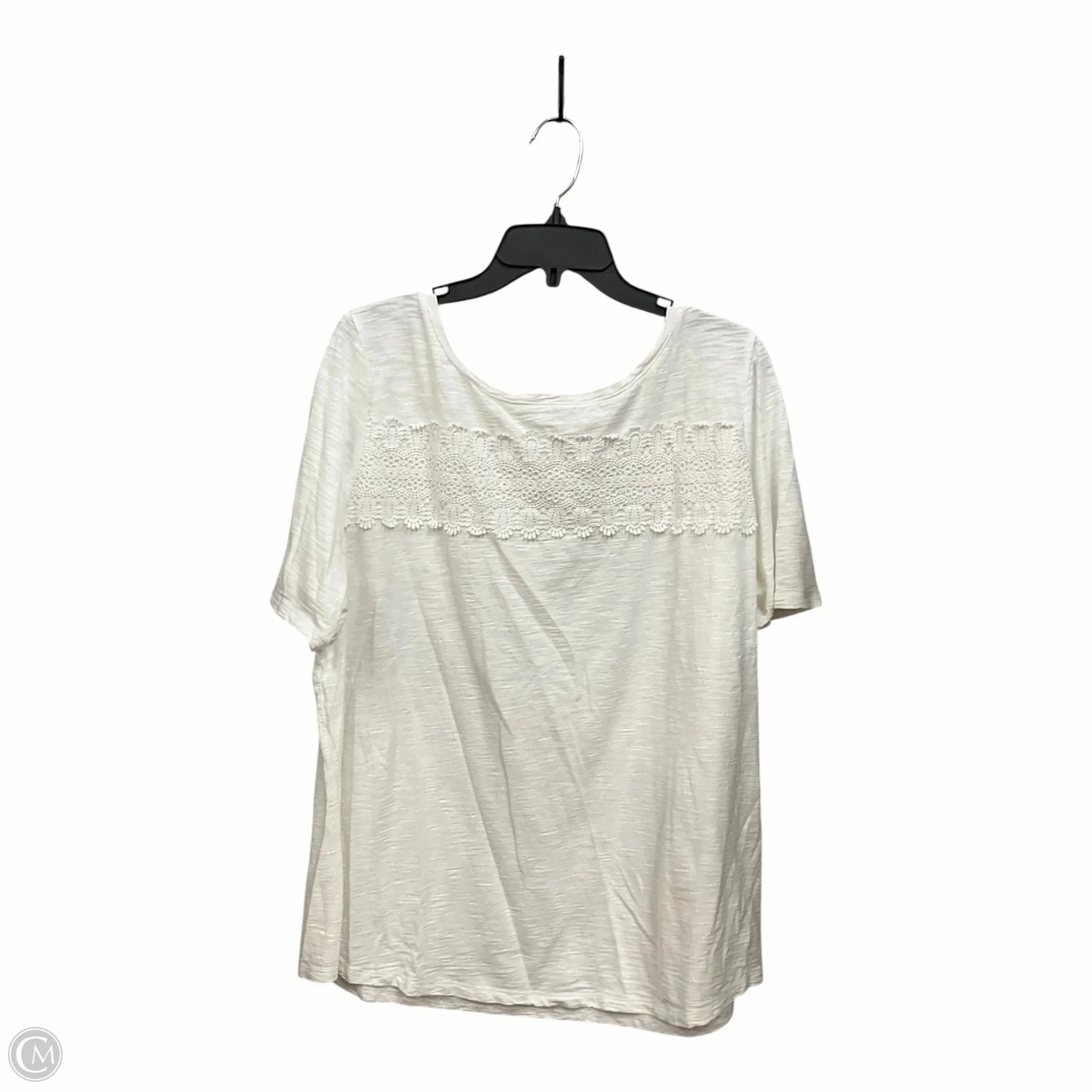 Top Short Sleeve By Talbots In White, Size: 2x Adaptable Fashion Ready