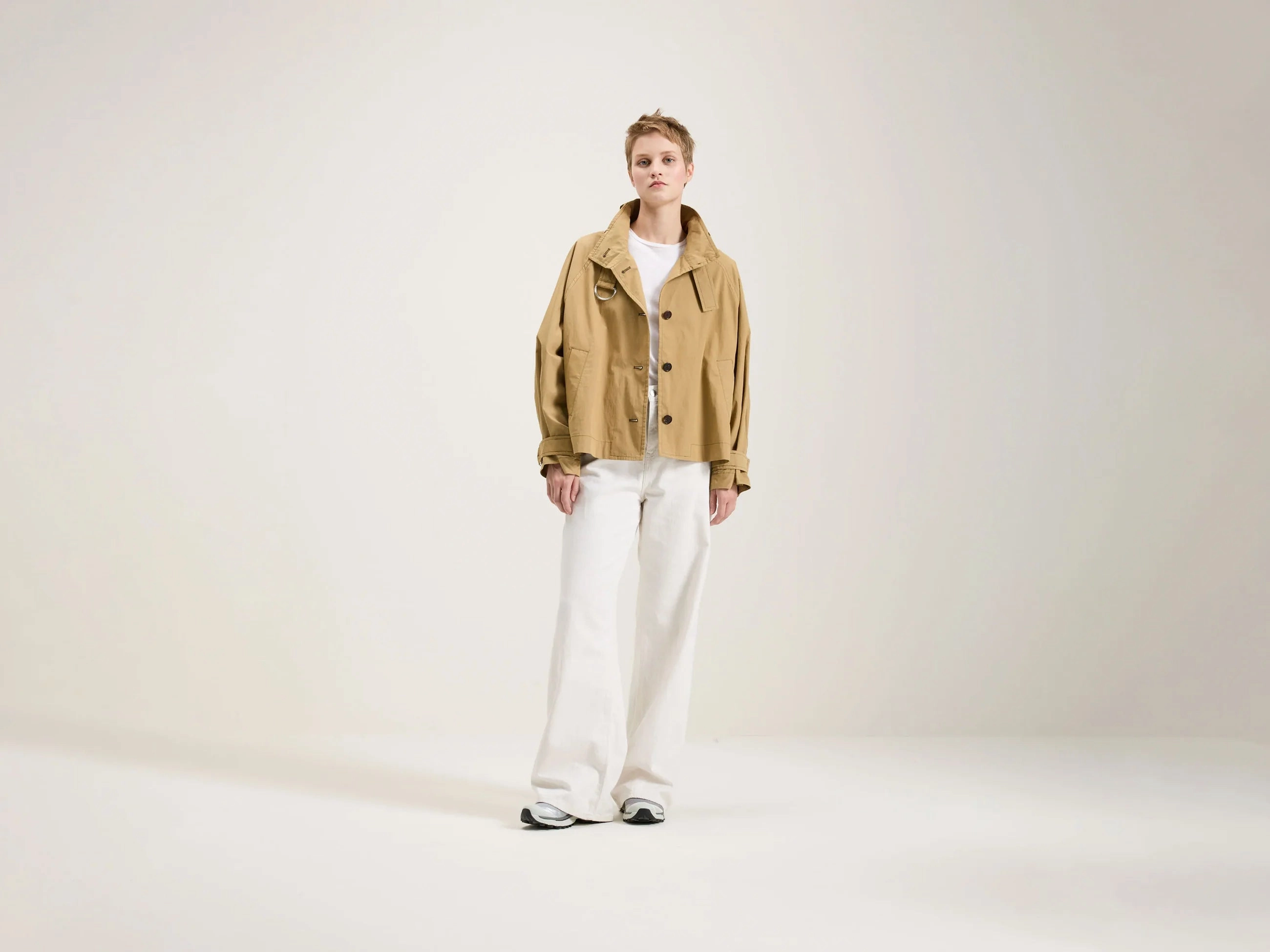 Bellerose Hubble Jacket 25 in Soil Ventilated Back Panel Full Length Zipper