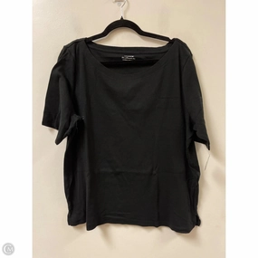 Seam Free Edging Comfort Stretch Fit Top Short Sleeve By Chicos In Black, Size: Xl