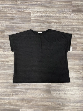 Black Top Short Sleeve Basic First Love, Size 3x Layered Style