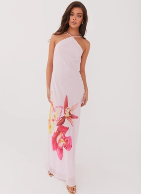 Classic Motion Subtle Comfort Blossom Hearts Maxi Dress - Pink Peony