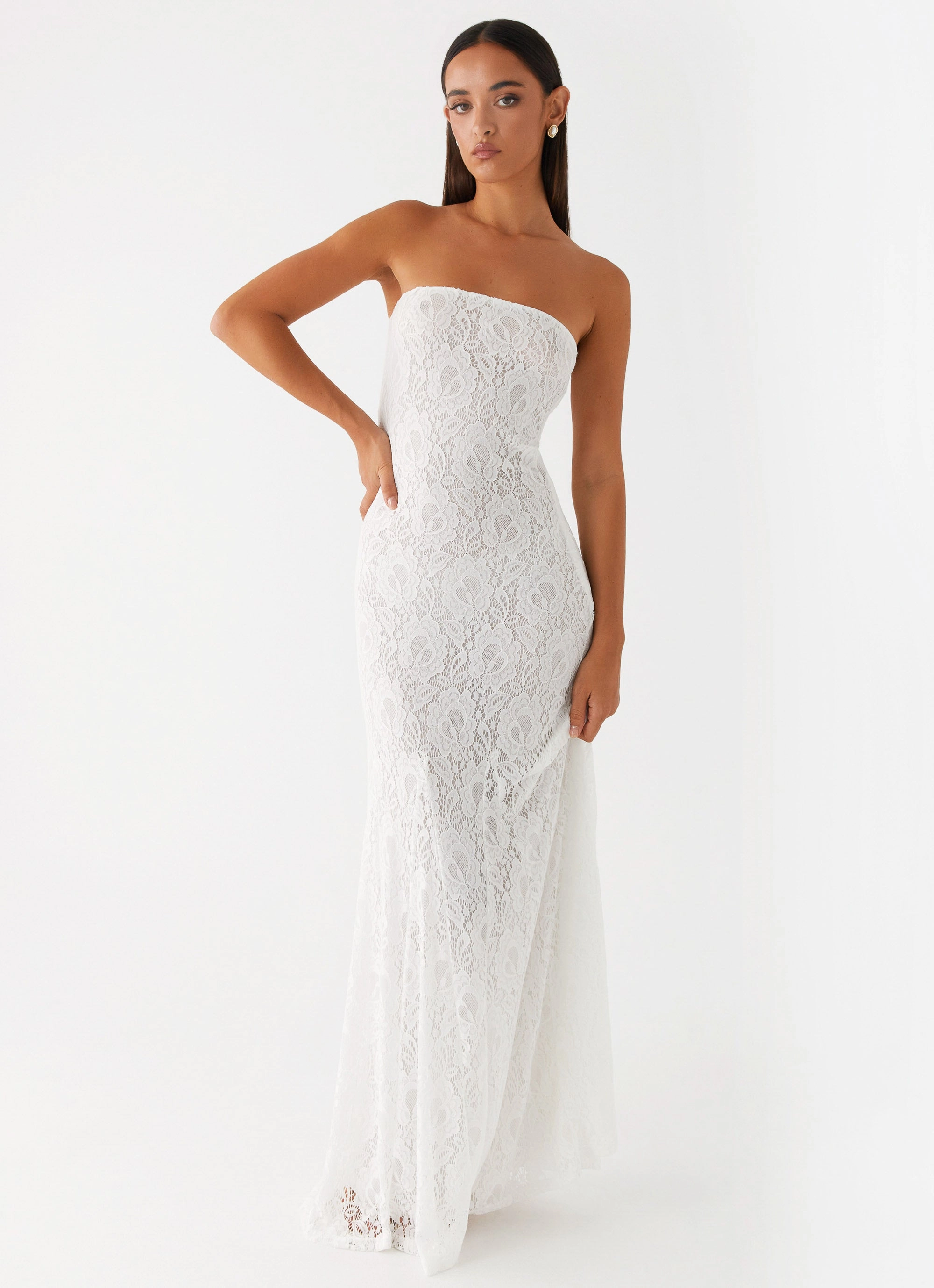 Luxe Comfort Lolita Lace Maxi Dress - Ivory