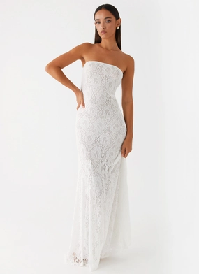 Luxe Comfort Lolita Lace Maxi Dress - Ivory
