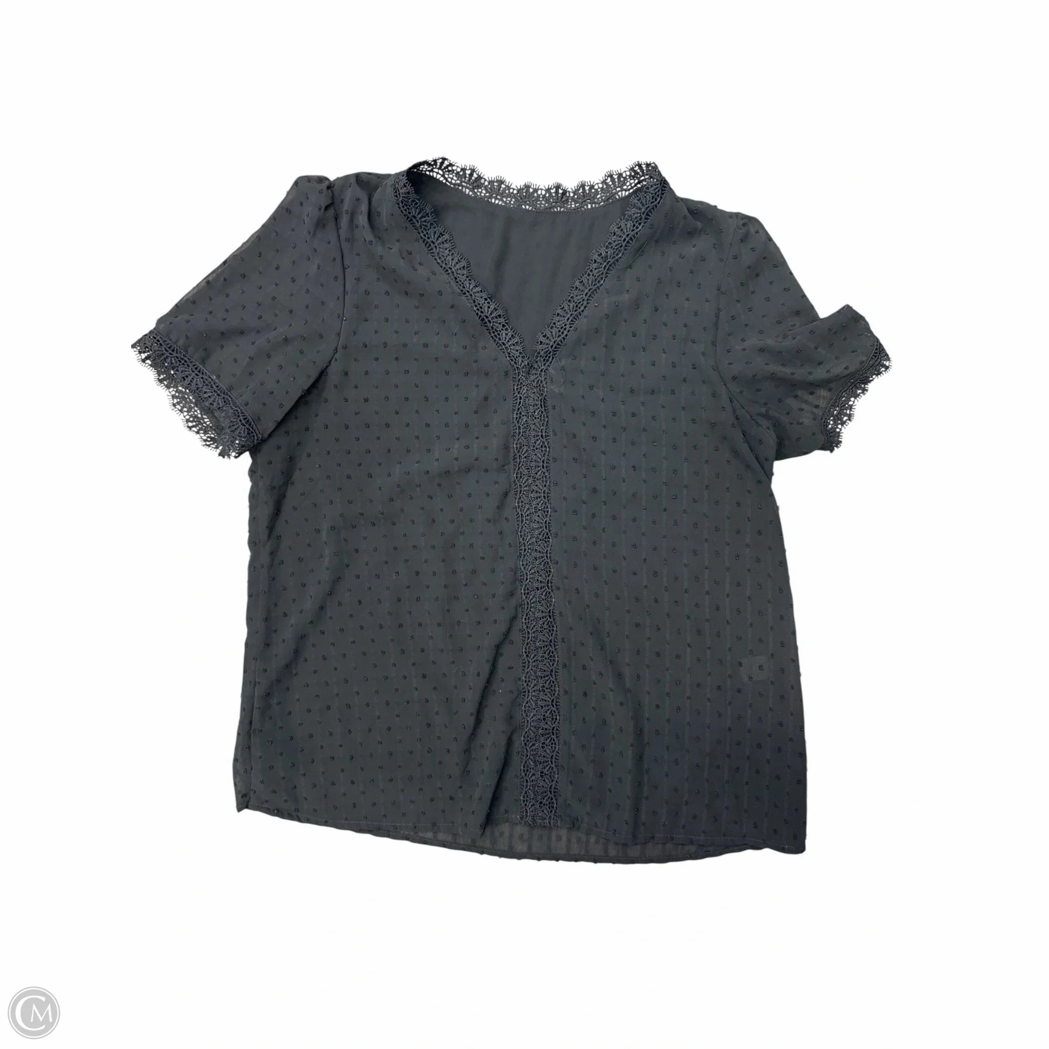 Top Short Sleeve By Clothes Mentor In Black, Size: Xl Trendy Vibe
