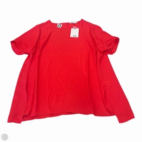 Machine washable Top Short Sleeve By Dr2 In Red, Size: 2x