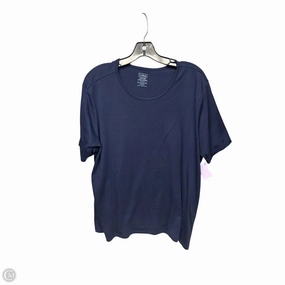 Top Short Sleeve By L.l. Bean In Navy, Size: 2x Wrinkle Resistant Finish