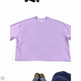 Active Wear Fit Eye-Catching Top Short Sleeve By Yitty In Purple, Size: 2x