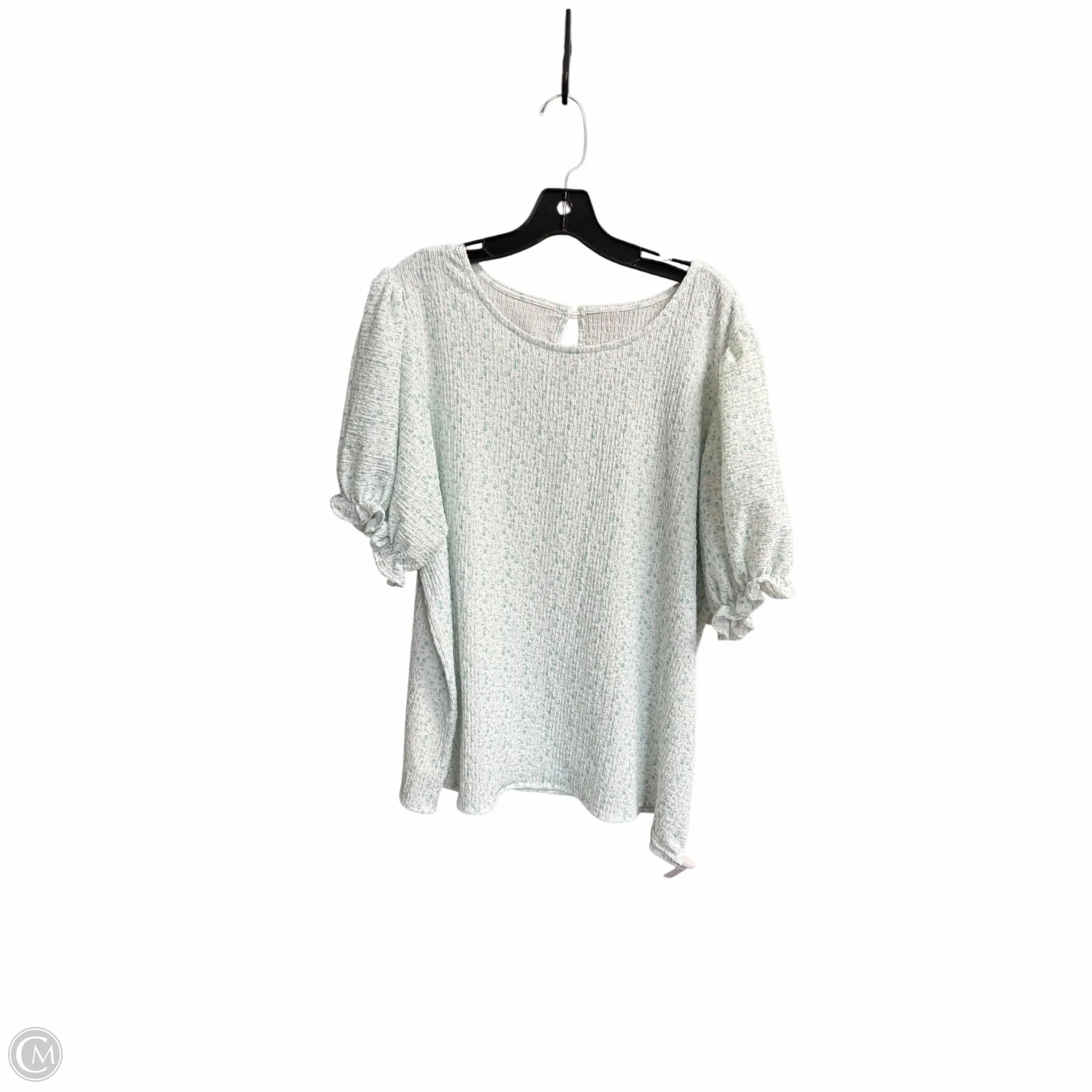 Light Wear Top Short Sleeve By Clothes Mentor In Green, Size: 2x