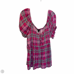 OdorResistant Top Short Sleeve By Torrid In Plaid Pattern, Size: 3x