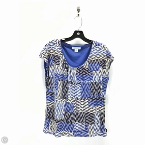 Top Short Sleeve By Liz Claiborne In Blue, Size: Xl Premium Cotton Blend