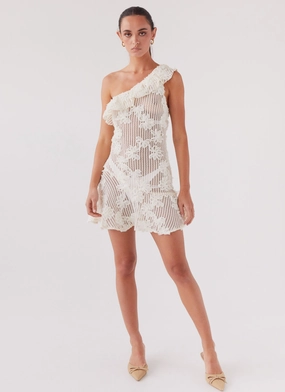Juliette Embroidered Mini Dress - Ivory Tea Timeless Piece