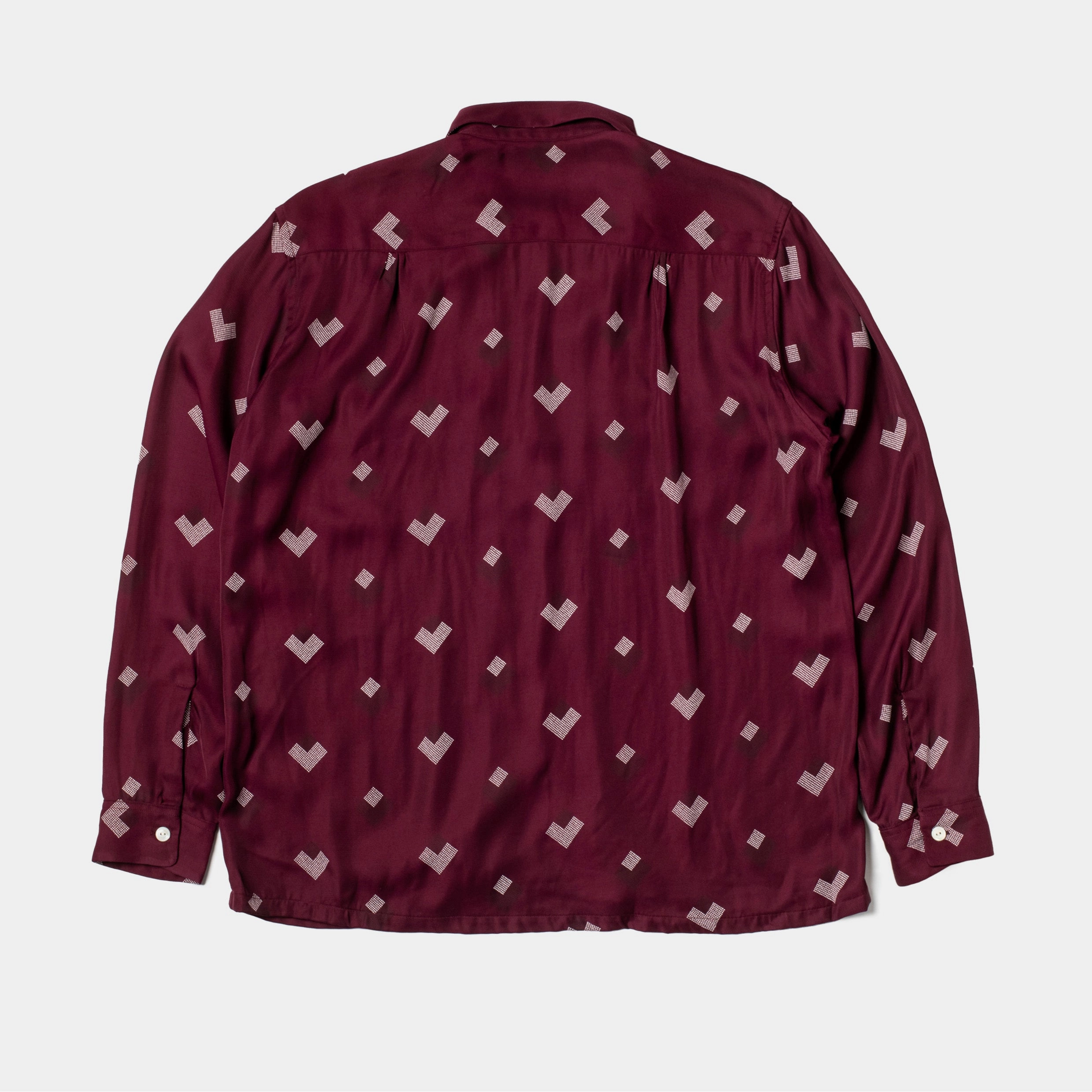 Anti Pilling Treatment Rayon Shirt Diamond Burgundy