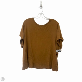 Top Short Sleeve Basic By Old Navy In Brown, Size: 4x Fit Comfort Light Fashion