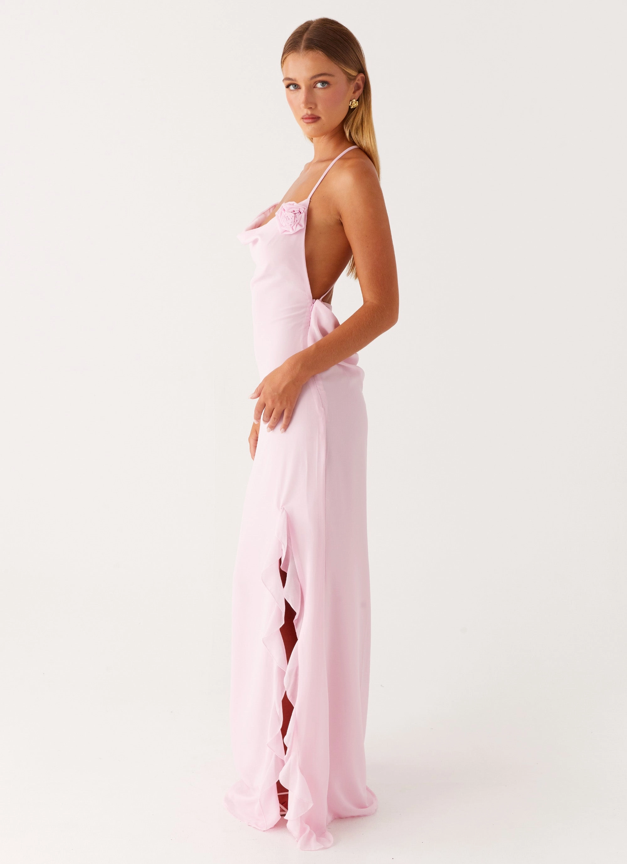 First Class Maxi Dress - Pink Lounge Fit Hook-And-Eye