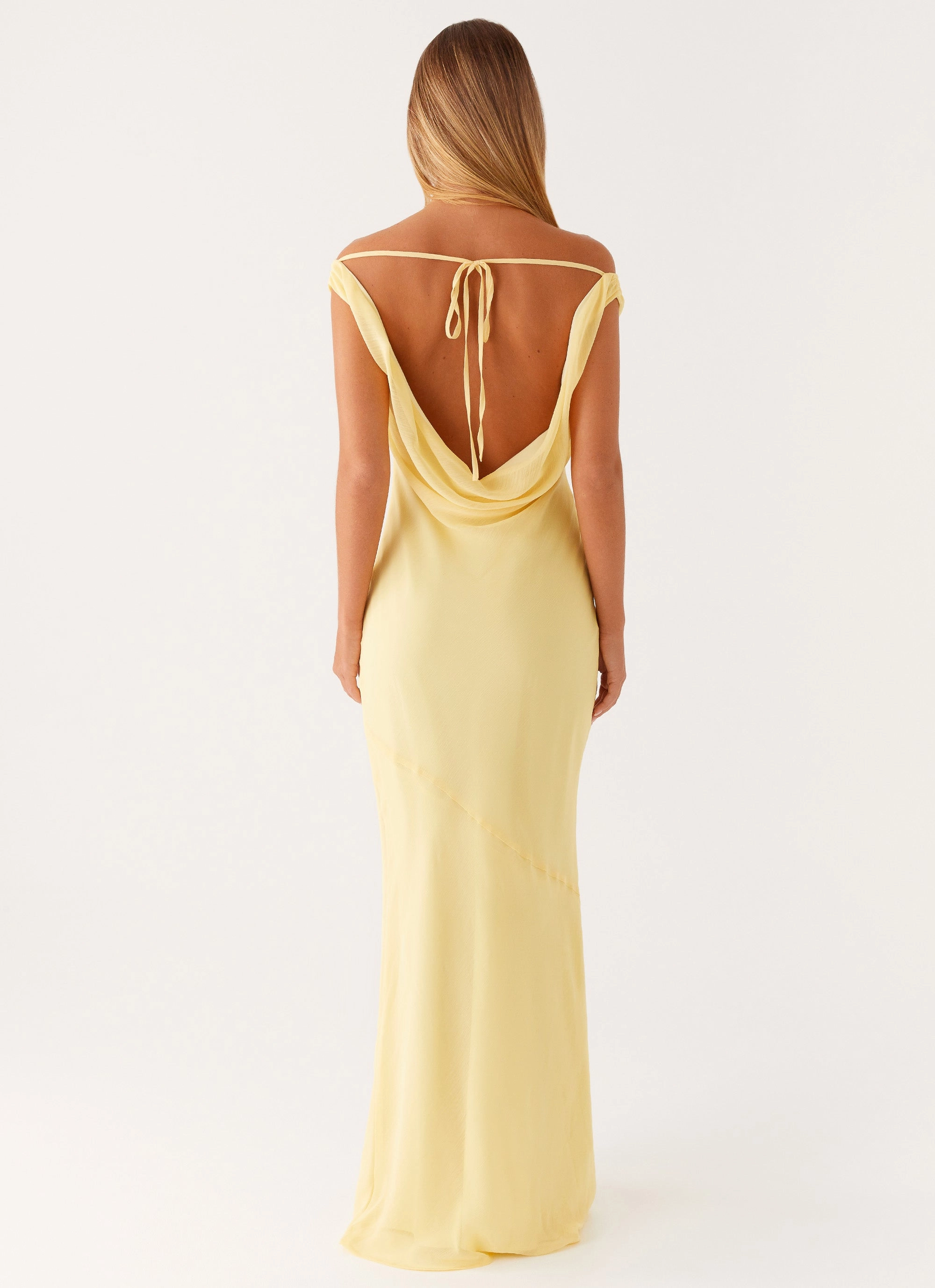 Brittany Chiffon Maxi Dress - Pastel Yellow Urban appeal
