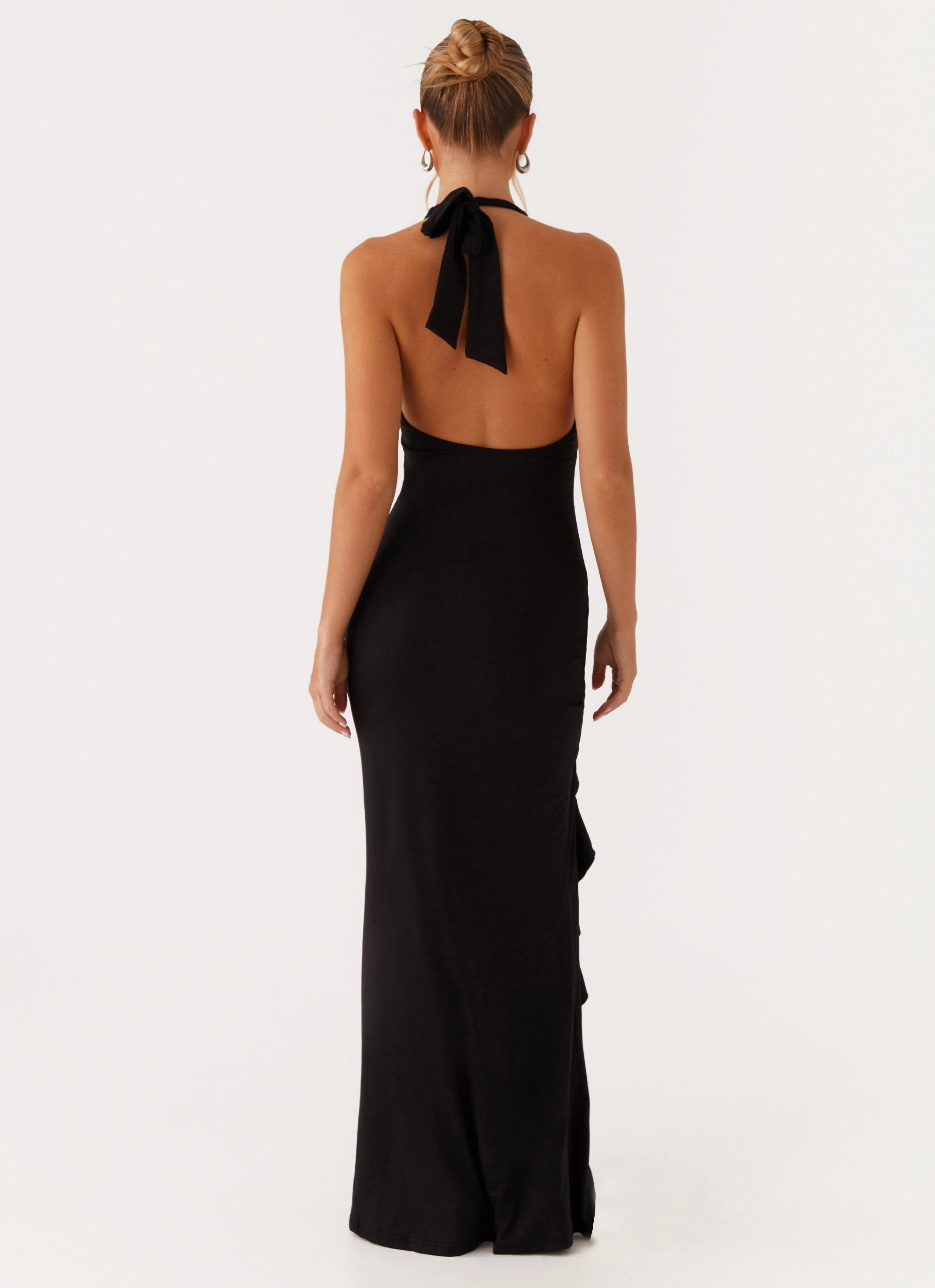Charmed By You Maxi Dress - Black Relaxed Finish FoldablePackaging