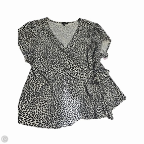 QuickDryTechnology Top Short Sleeve By Auw In Black & White, Size: 3x