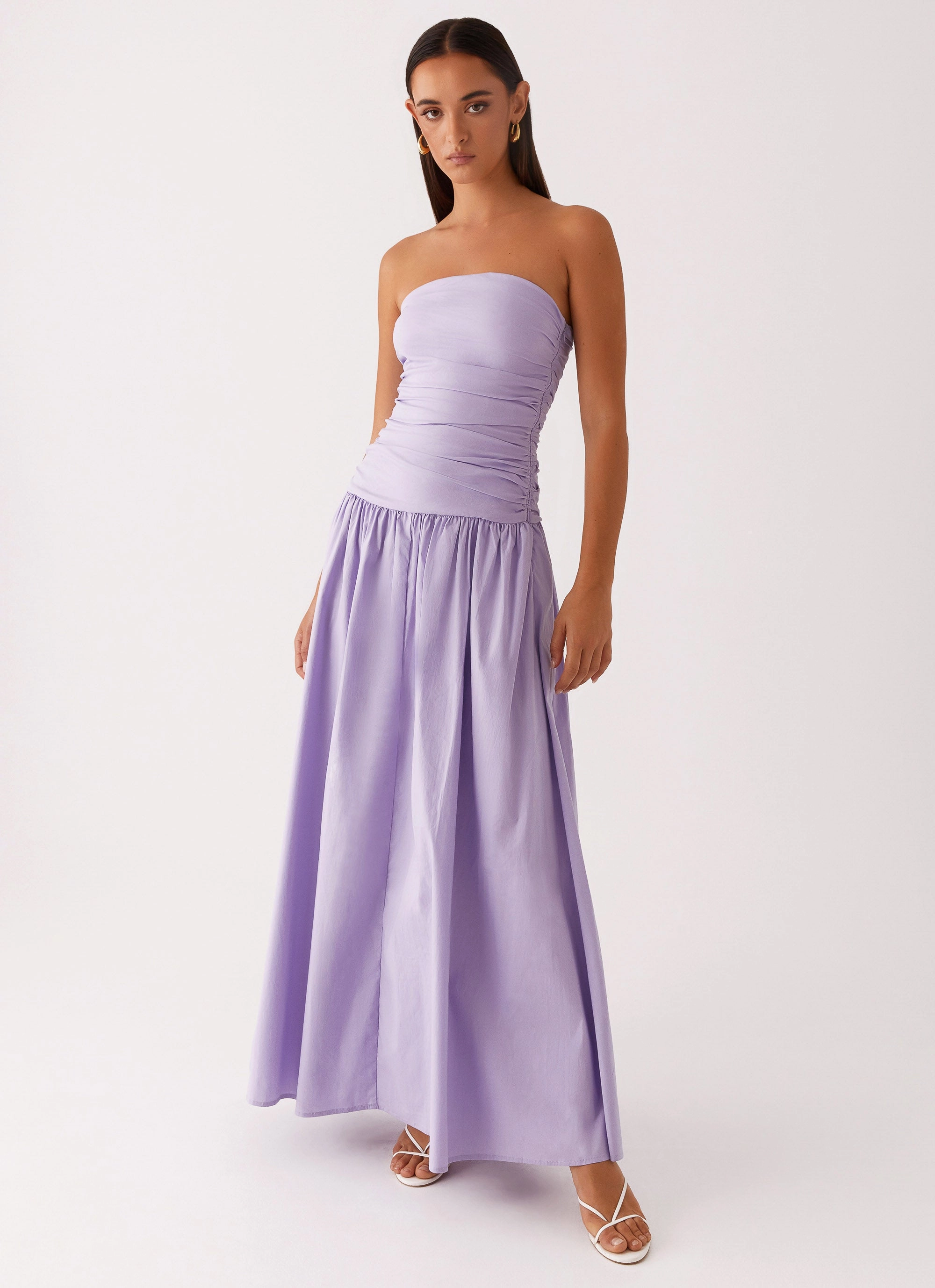 Soft Mesh Timeless Piece Carmel Maxi Dress - Lavender