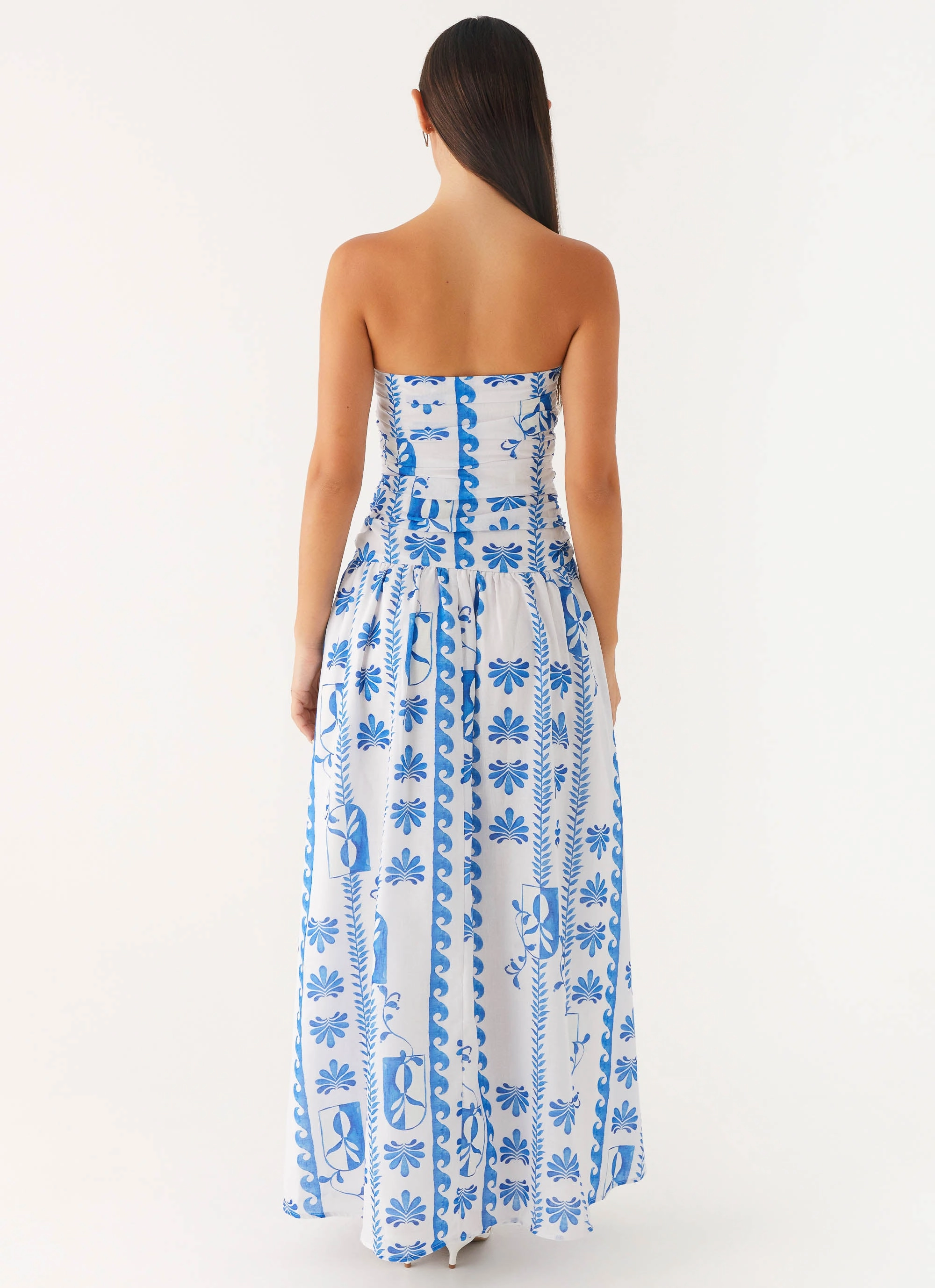 Vibe Choice Carmel Maxi Dress - Floral Wave