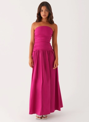 Carmel Maxi Dress - Fuchsia Sleek and Sleek Flowing Design