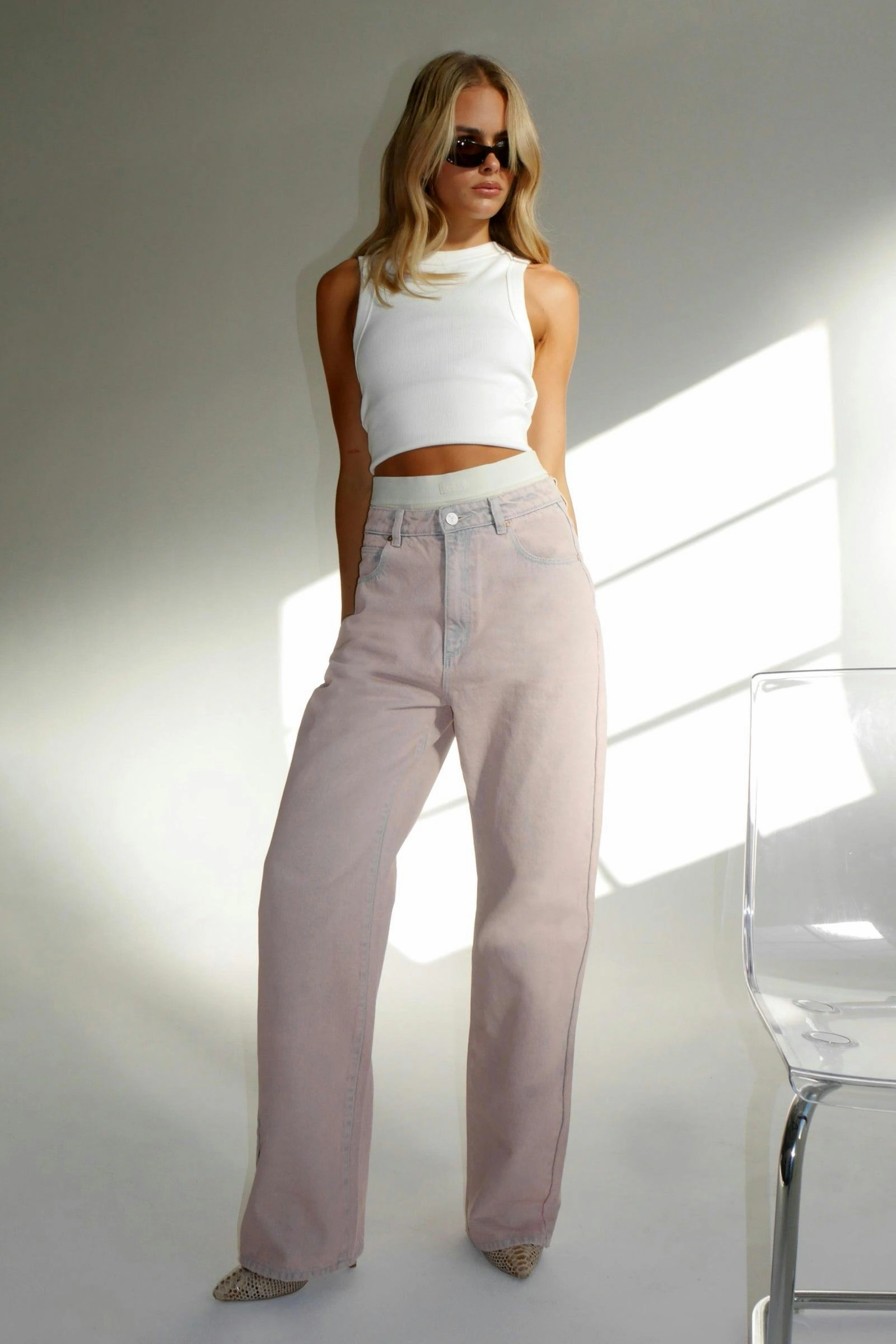 Carrie Dirty Pink Washed Jean Active Fit