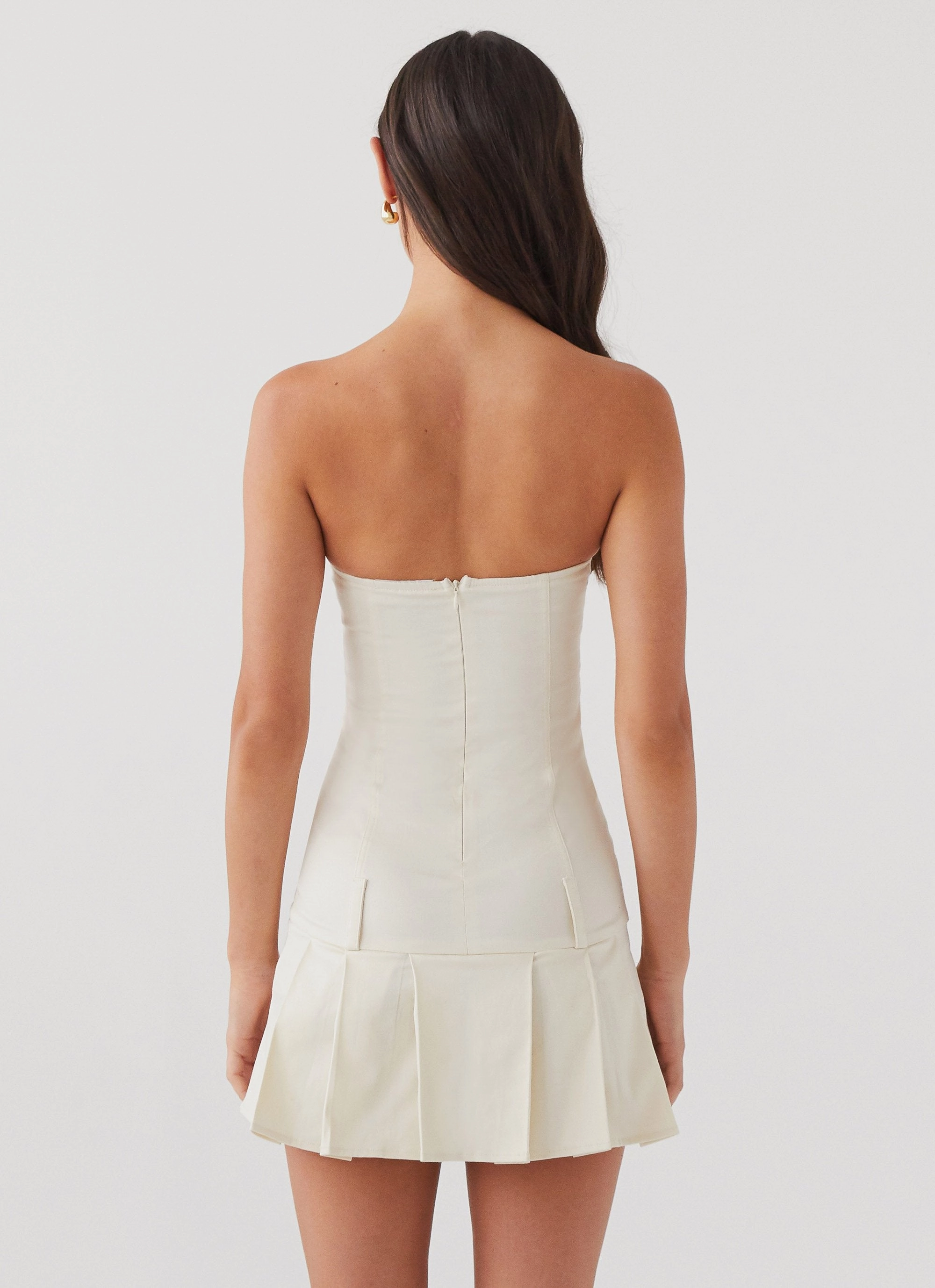 Case Closed Mini Dress - Cement Simple formal dress