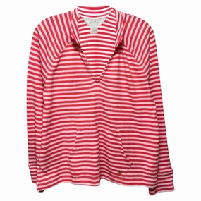 Cassie Popover Sweater Designer By Lilly Pulitzer In Cane Coral St Tropez Stripe, Size: M Chill Layers Snuggly Design