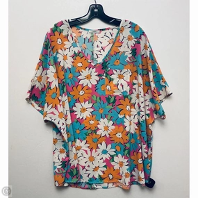 Top Short Sleeve By Jodifl In Floral Print, Size: 2x BiodegradableMaterial ComfortOptimizedConstruction